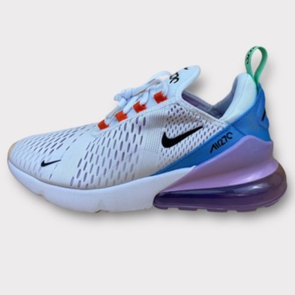 Womens Nike Air Max 270 white/lilac/orang size 7.5